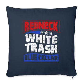 Redneck Trailer Park Geschenk I Caravane - Housse de coussin décorative 45 x 45 cm - bleu marine - Devant