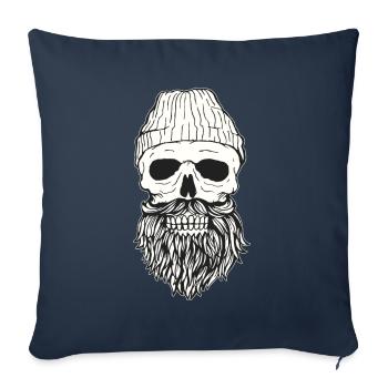Hipster Skull - Sofakissenbezug 45 x 45 cm - Navy - Vorne