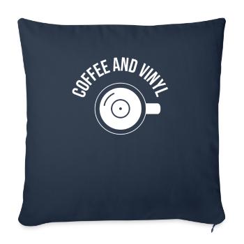 Music LP Records DJ Vinyl Record Collector - Sofa pillowcase 17,3'' x 17,3'' (45 x 45 cm) - navy - Front