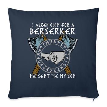 Wikinger Sohn T-Shirt Berserker Axt Kampf Stolz - Sofakissenbezug 45 x 45 cm - Navy - Vorne