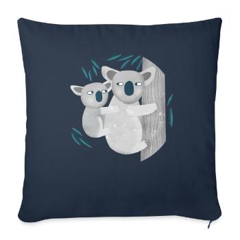 Koala - Housse de coussin décorative 45 x 45 cm - bleu marine - Devant