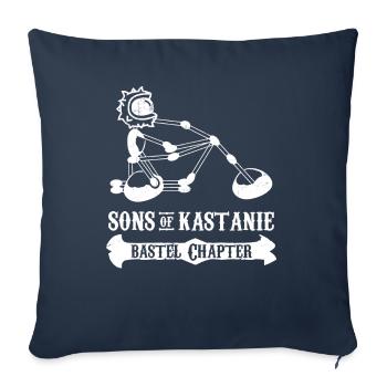 Söhne von Kastanie - Bastel Chapter Motorradfahrer - Sofakissenbezug 45 x 45 cm - Navy - Vorne