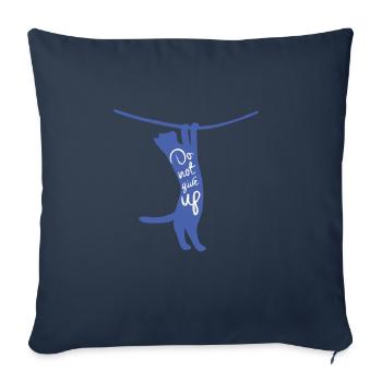 Motivation chat Sport Doux Tendance Cadeau - Housse de coussin décorative 45 x 45 cm - bleu marine - Devant
