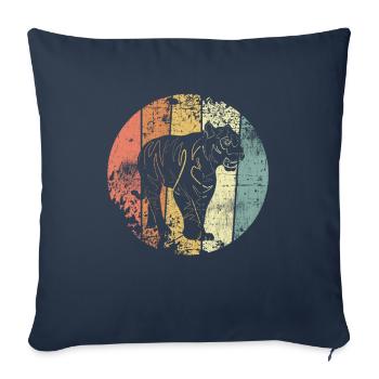 tigre - Housse de coussin décorative 45 x 45 cm - bleu marine - Devant