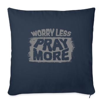 Pray - Sofa pillowcase 17,3'' x 17,3'' (45 x 45 cm) - navy - Front