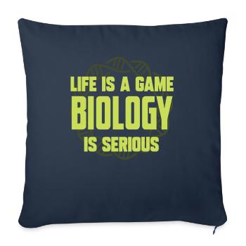 biology - Sofa pillowcase 17,3'' x 17,3'' (45 x 45 cm) - navy - Front
