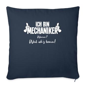 Mechaniker weil ich es kann - Sofakissenbezug 45 x 45 cm - Navy - Vorne