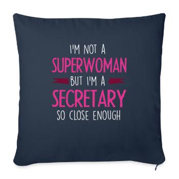 secrétaire - Housse de coussin décorative 45 x 45 cm - bleu marine - Devant