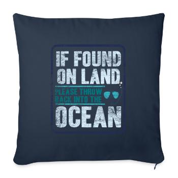 Plongeurs plongeurs - Housse de coussin décorative 45 x 45 cm - bleu marine - Devant