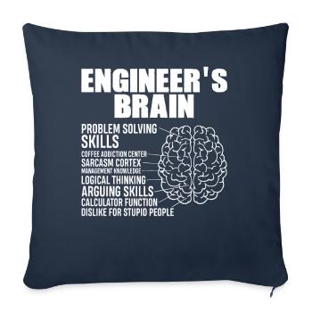 Engineer's Brain - Sofa pillowcase 17,3'' x 17,3'' (45 x 45 cm) - navy - Front