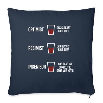 Lustiger Ingenieur Spruch - Sofakissenbezug 45 x 45 cm - Navy - Vorne