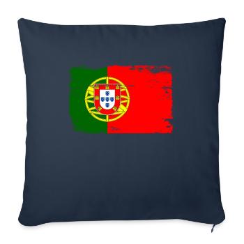 Portugal - Housse de coussin décorative 45 x 45 cm - bleu marine - Devant
