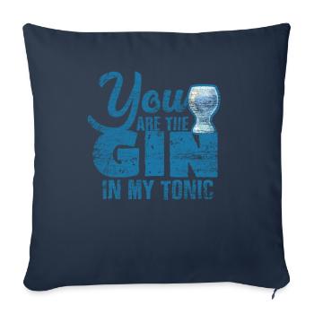 gin - Housse de coussin décorative 45 x 45 cm - bleu marine - Devant