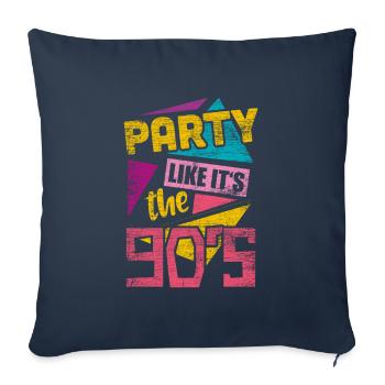 90s Music Party - Sofa pillowcase 17,3'' x 17,3'' (45 x 45 cm) - navy - Front