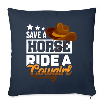 Redneck Trailer Park Gift I Caravan - Housse de coussin décorative 45 x 45 cm - bleu marine - Devant