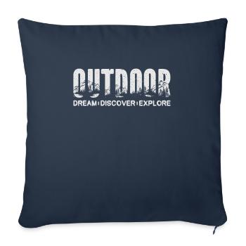 de plein air - Housse de coussin décorative 45 x 45 cm - bleu marine - Devant