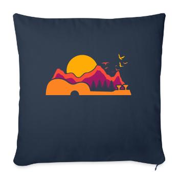 Uke cadeau de guitare je ukulele guitariste - Housse de coussin décorative 45 x 45 cm - bleu marine - Devant
