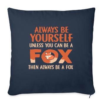 renard - Housse de coussin décorative 45 x 45 cm - bleu marine - Devant