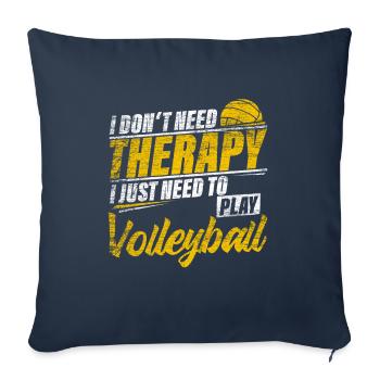 volley-ball - Housse de coussin décorative 45 x 45 cm - bleu marine - Devant