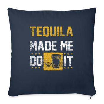 tequila - Housse de coussin décorative 45 x 45 cm - bleu marine - Devant