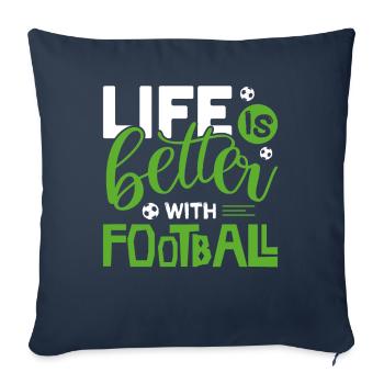 Soccer - Sofa pillowcase 17,3'' x 17,3'' (45 x 45 cm) - navy - Front