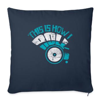 Wheelchair disability wheelchair - Sofa pillowcase 17,3'' x 17,3'' (45 x 45 cm) - navy - Front