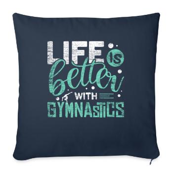 gymnastique - Housse de coussin décorative 45 x 45 cm - bleu marine - Devant