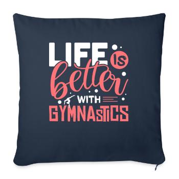 do gymnastics - Sofa pillowcase 17,3'' x 17,3'' (45 x 45 cm) - navy - Front
