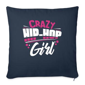 Hip hop girl - Sofa pillowcase 17,3'' x 17,3'' (45 x 45 cm) - navy - Front