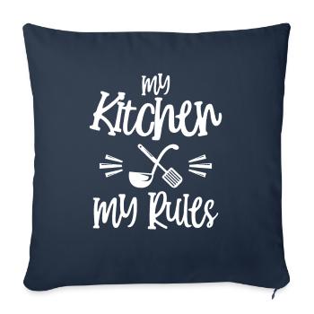 cuisine - Housse de coussin décorative 45 x 45 cm - bleu marine - Devant
