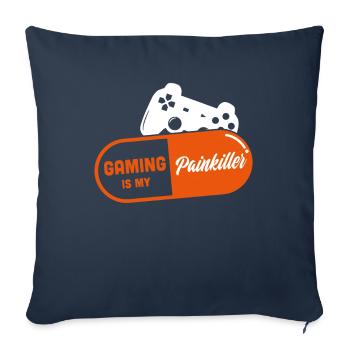 Gaming - Housse de coussin décorative 45 x 45 cm - bleu marine - Devant