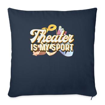 Théâtre théâtre - Housse de coussin décorative 45 x 45 cm - bleu marine - Devant