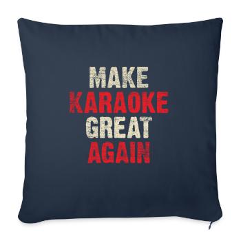 Karaoke - Sofakissenbezug 45 x 45 cm - Navy - Vorne