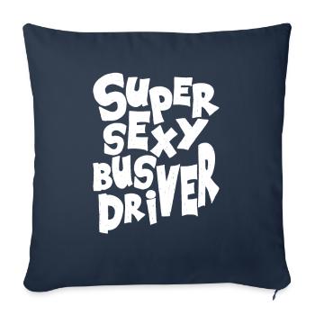 conducteur - Housse de coussin décorative 45 x 45 cm - bleu marine - Devant