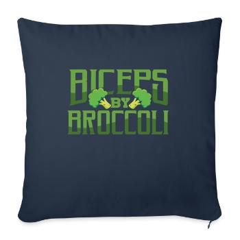 Broccoli fitness - Sofa pillowcase 17,3'' x 17,3'' (45 x 45 cm) - navy - Front
