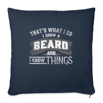 beard - Sofa pillowcase 17,3'' x 17,3'' (45 x 45 cm) - navy - Front