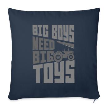tractor - Sofa pillowcase 17,3'' x 17,3'' (45 x 45 cm) - navy - Front