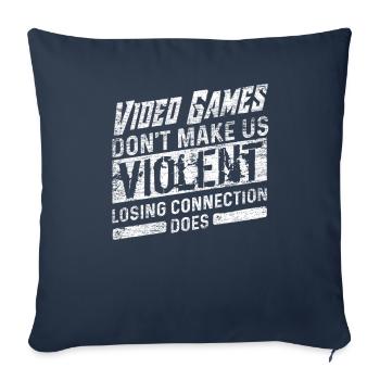 Gaming - Housse de coussin décorative 45 x 45 cm - bleu marine - Devant