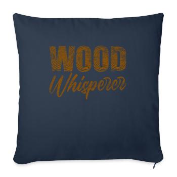 bois - Housse de coussin décorative 45 x 45 cm - bleu marine - Devant