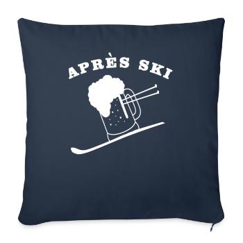 Apres Ski Bier - Housse de coussin décorative 45 x 45 cm - bleu marine - Devant