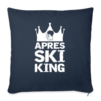 Apres Ski King - Housse de coussin décorative 45 x 45 cm - bleu marine - Devant