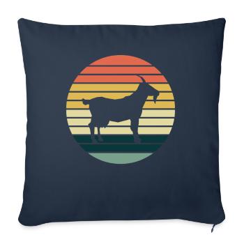 Goat billy goat billy goat retro - Sofa pillowcase 17,3'' x 17,3'' (45 x 45 cm) - navy - Front