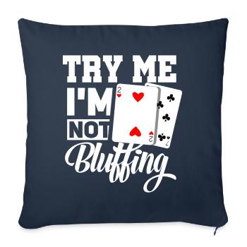 Poker game Texas Holdem gift I poker - Sofa pillowcase 17,3'' x 17,3'' (45 x 45 cm) - navy - Front
