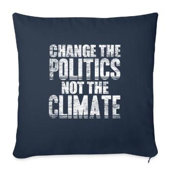 Klimawandel Politik - Sofakissenbezug 45 x 45 cm - Navy - Vorne