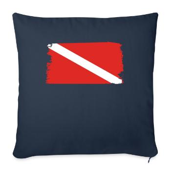 Diver flag - Sofa pillowcase 17,3'' x 17,3'' (45 x 45 cm) - navy - Front