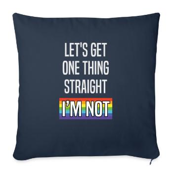 LGBT - Housse de coussin décorative 45 x 45 cm - bleu marine - Devant