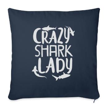 requin - Housse de coussin décorative 45 x 45 cm - bleu marine - Devant