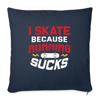 patineur - Housse de coussin décorative 45 x 45 cm - bleu marine - Devant
