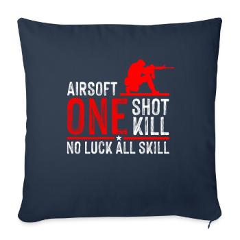 Airsoft player gift I weapon airsoft team - Sofa pillowcase 17,3'' x 17,3'' (45 x 45 cm) - navy - Front