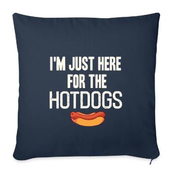 Hot-dog - Housse de coussin décorative 45 x 45 cm - bleu marine - Devant